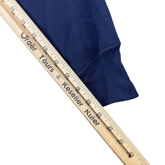 Hari Mari Sun & Sea Fleece Crewneck Powder Sweatshirt Men M Navy Blue Pullover - Picture 7 of 10